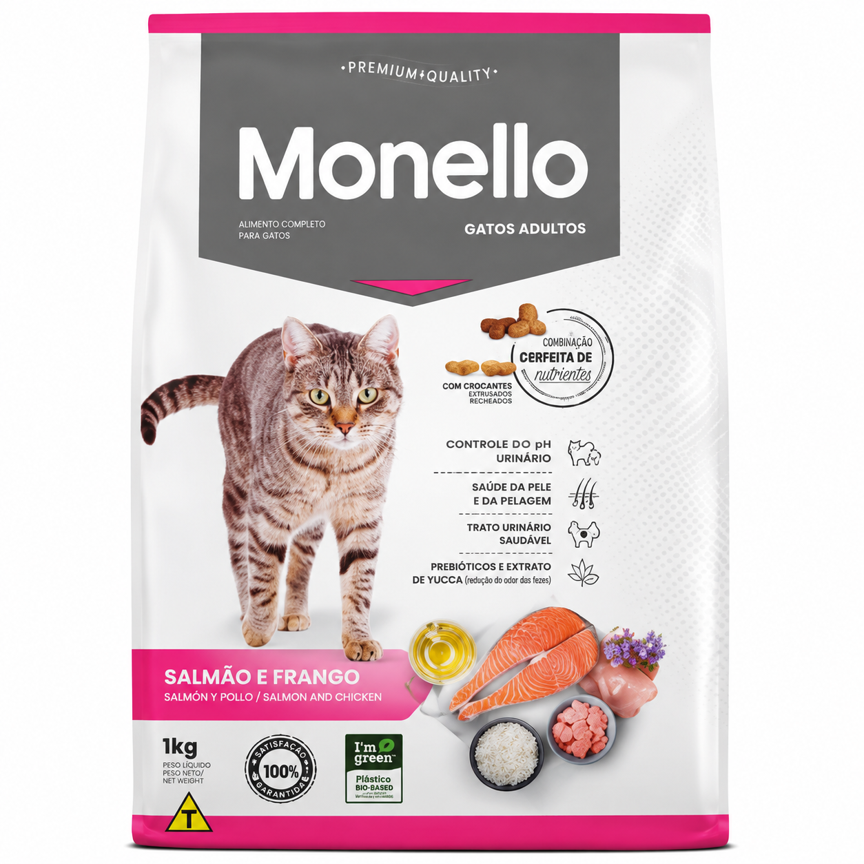 Monello Adult Dry Cat Food with Salmon & Chicken 1kg
