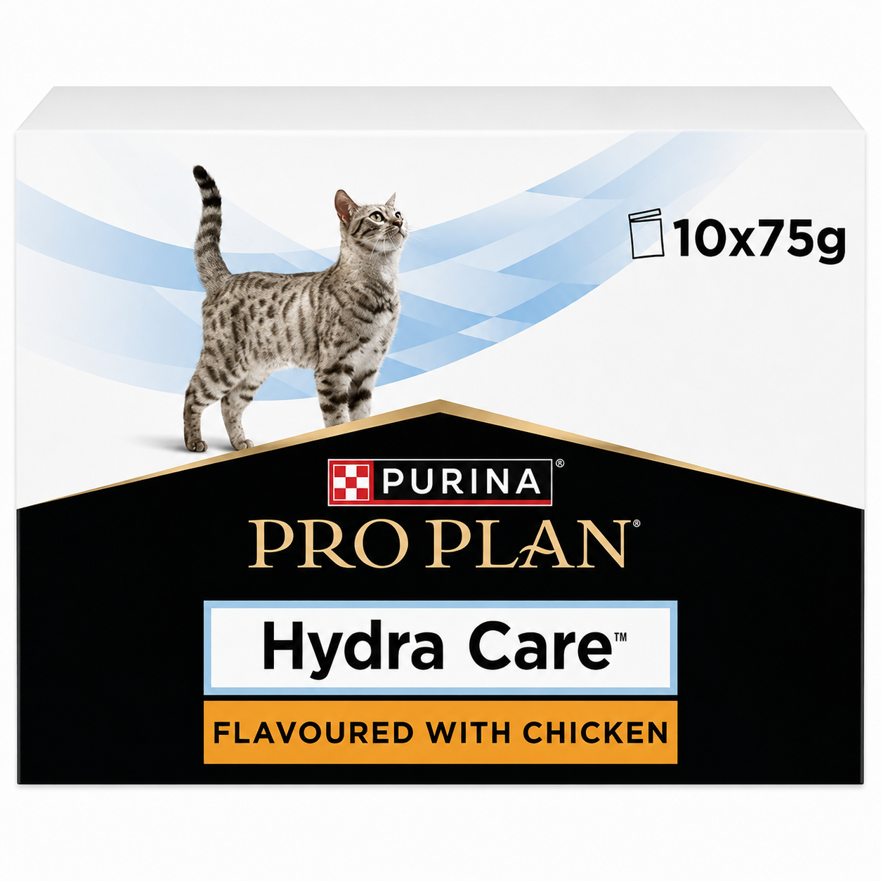 Purina Pro Plan Hydra Care Chicken Flavoured Hydration Supplement for Cats 75 G Pack of 10
