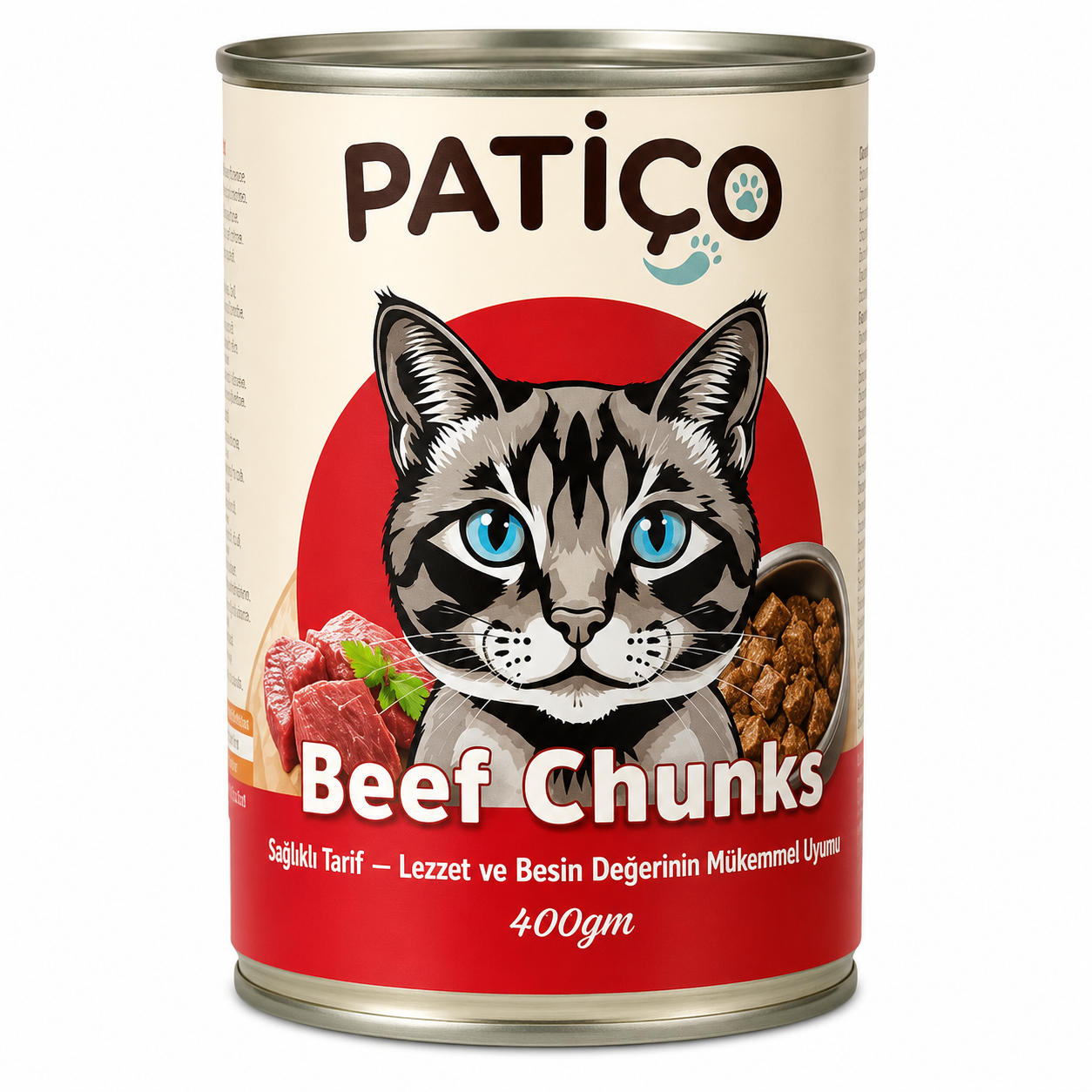 Patico Beef Chunks Wet Cat Food 400g