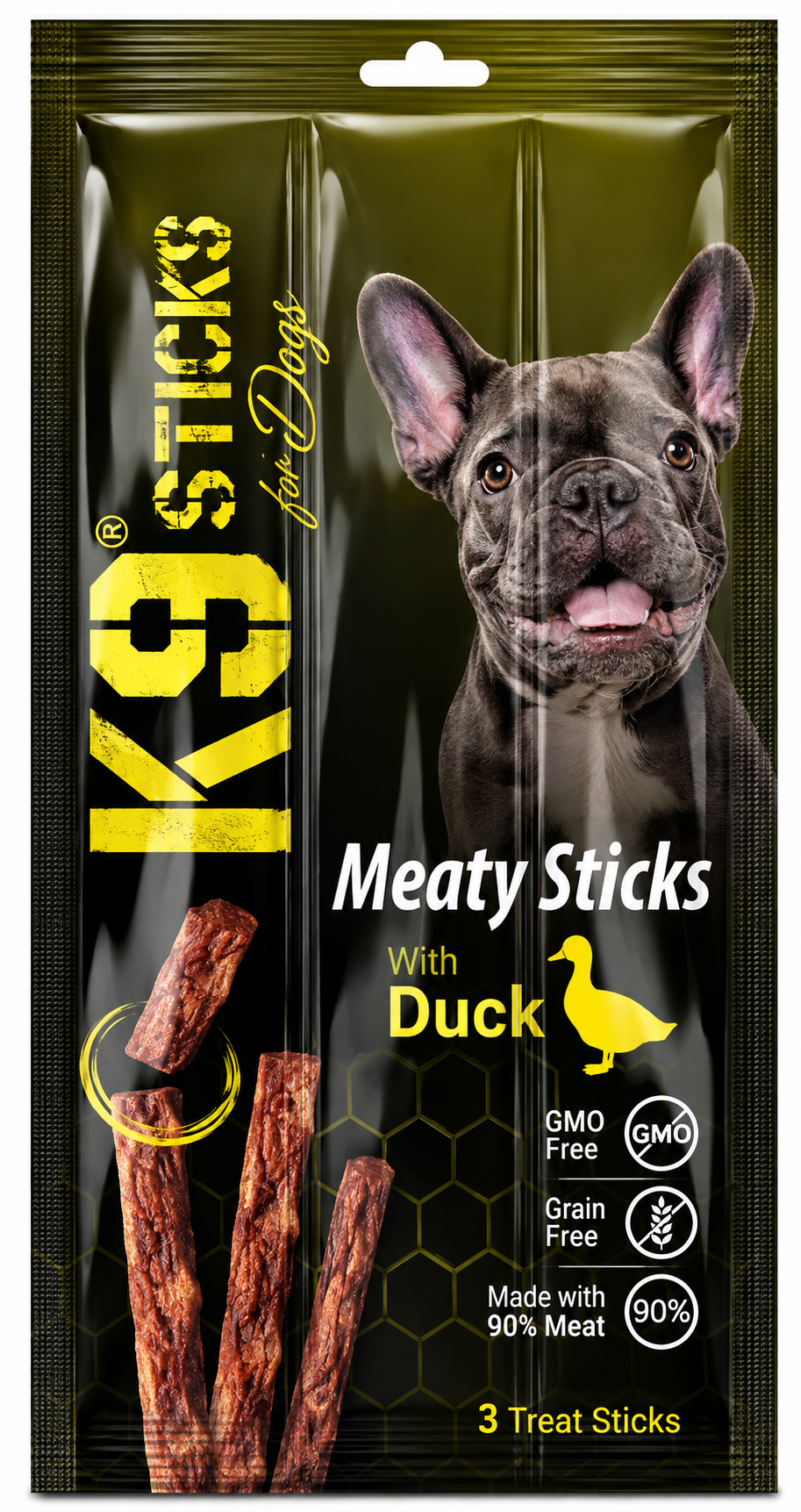 K9 Sticks Signature Meaty Sticks with Duck for Dogs 3 Treat Sticks