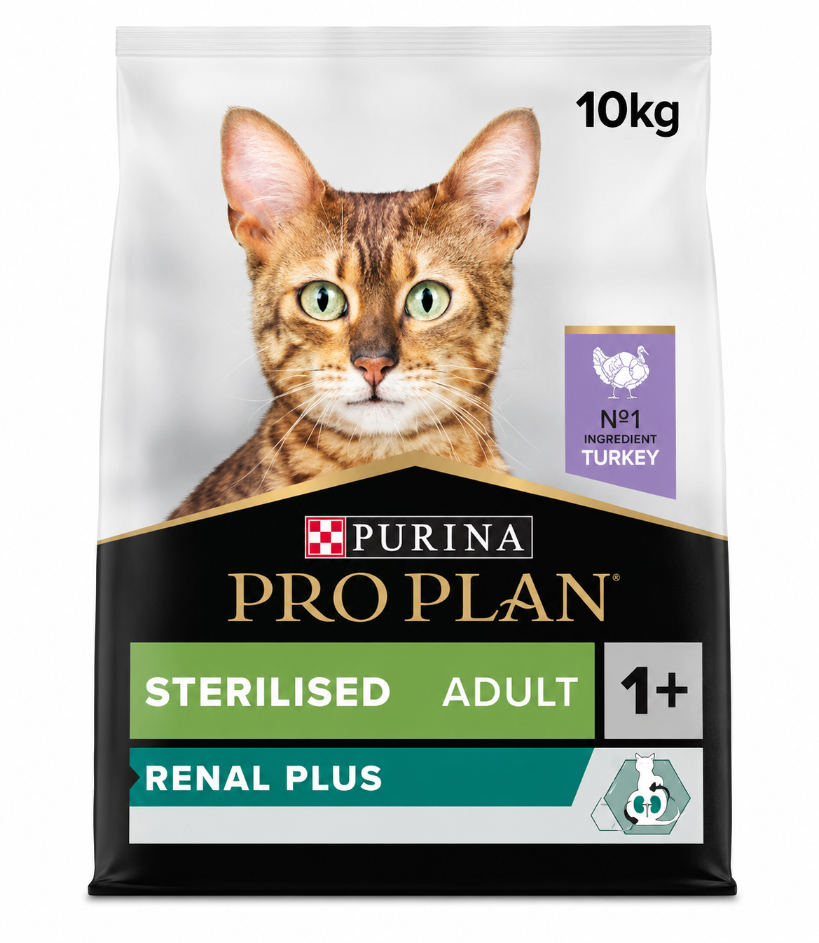 Purina Pro Plan Sterilised Adult Renal Plus with Turkey Dry Cat Food  10 KG