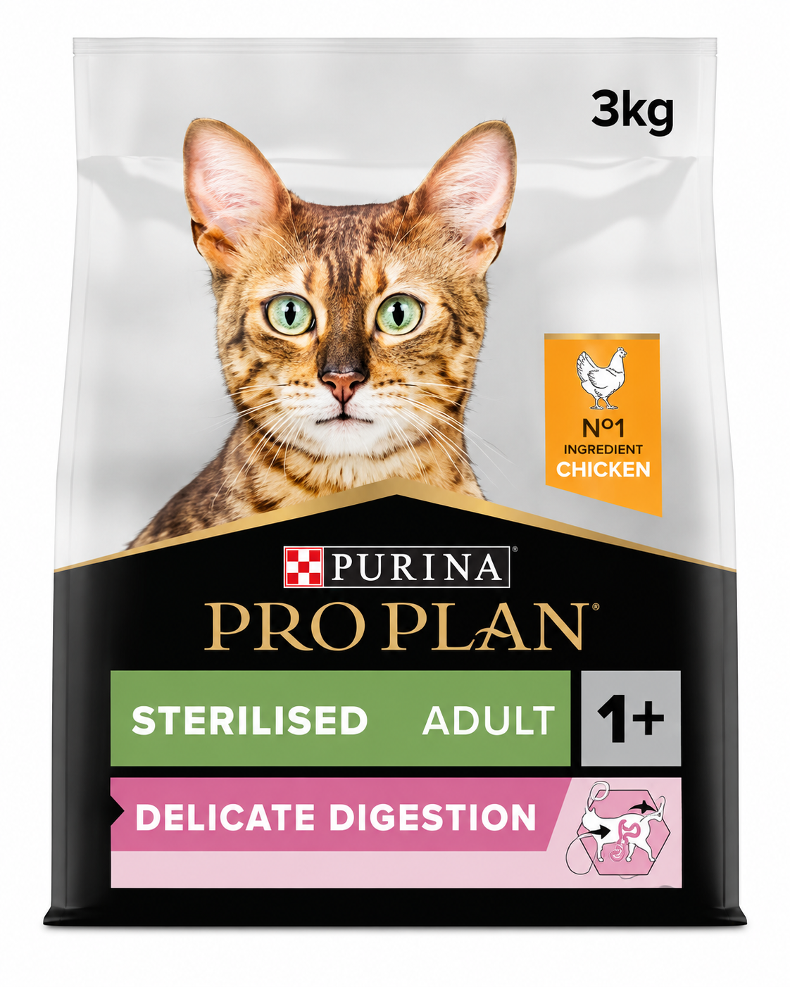 Purina Pro Plan Sterilised Adult Delicate Digestion with Chicken Dry Cat Food  3 KG