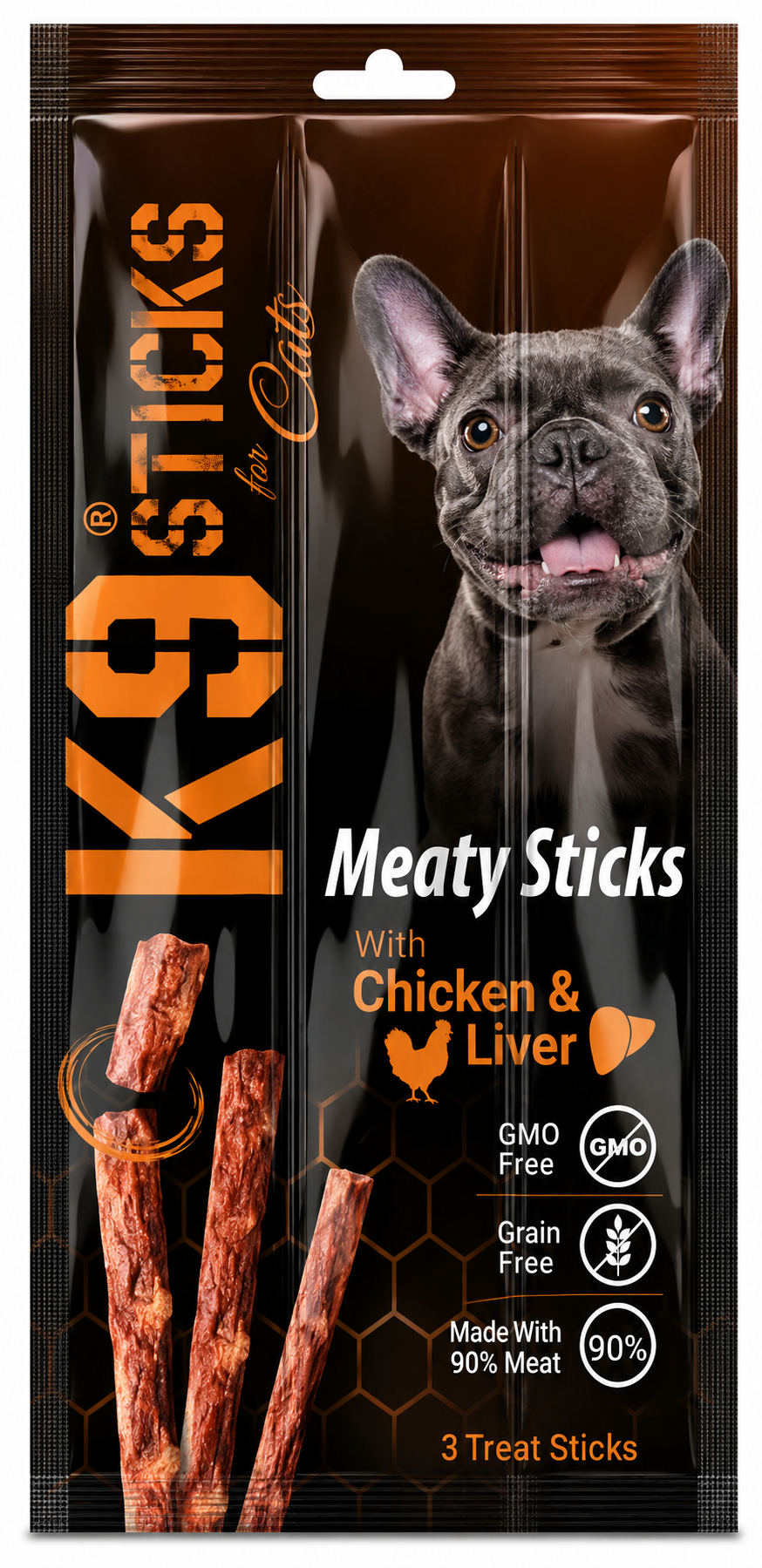K9 Sticks Signature Meaty Sticks with Chicken & Liver for Dogs 3 Treat Sticks
