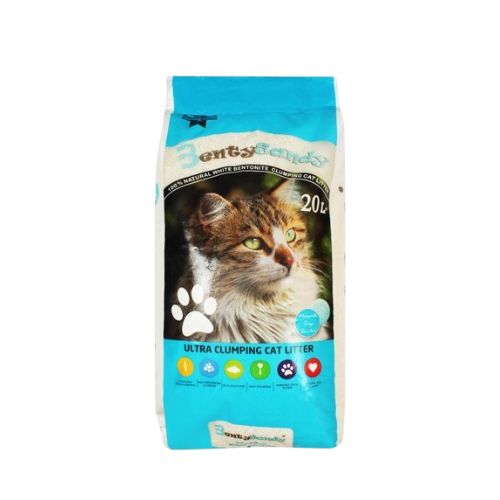 Benty Sandy Ultra Clumping Cat Litter With White Bentonite And Marseille Soap Scent 5L