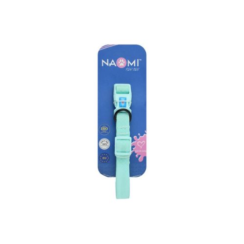 Mint Green Silicone Dog Collar Medium Size by Naomi 35–55 cm x 2 cm