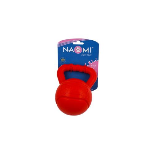 Red Kettlebell Shaped Chew Toy for Dogs by Naomi