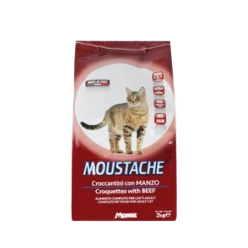 Moustache Multi Flavor Croquettes Dry Food for Adult Cats 2Kg