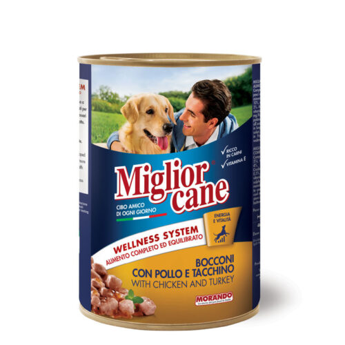 Migliorcane Chunks with Chicken and Turkey 400g