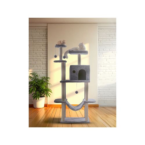 Cat Tree & Scratcher House (60x40x180cm)