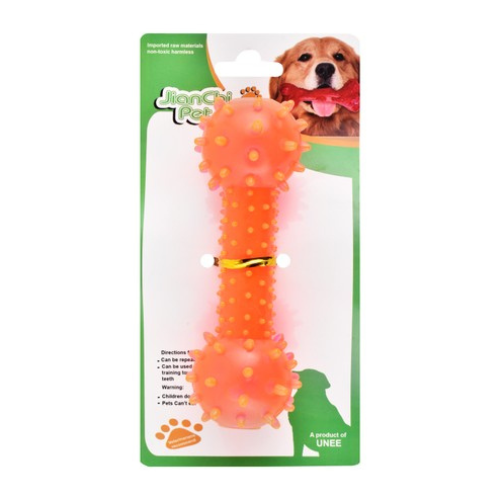 Giantchew Pet Toy - Orange Bone-Shaped Dog Chew