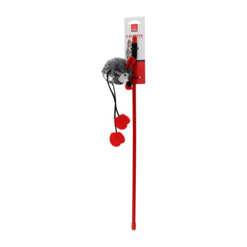 Nanbil Stuffed Mouse Teaser Wand Toy for Cats