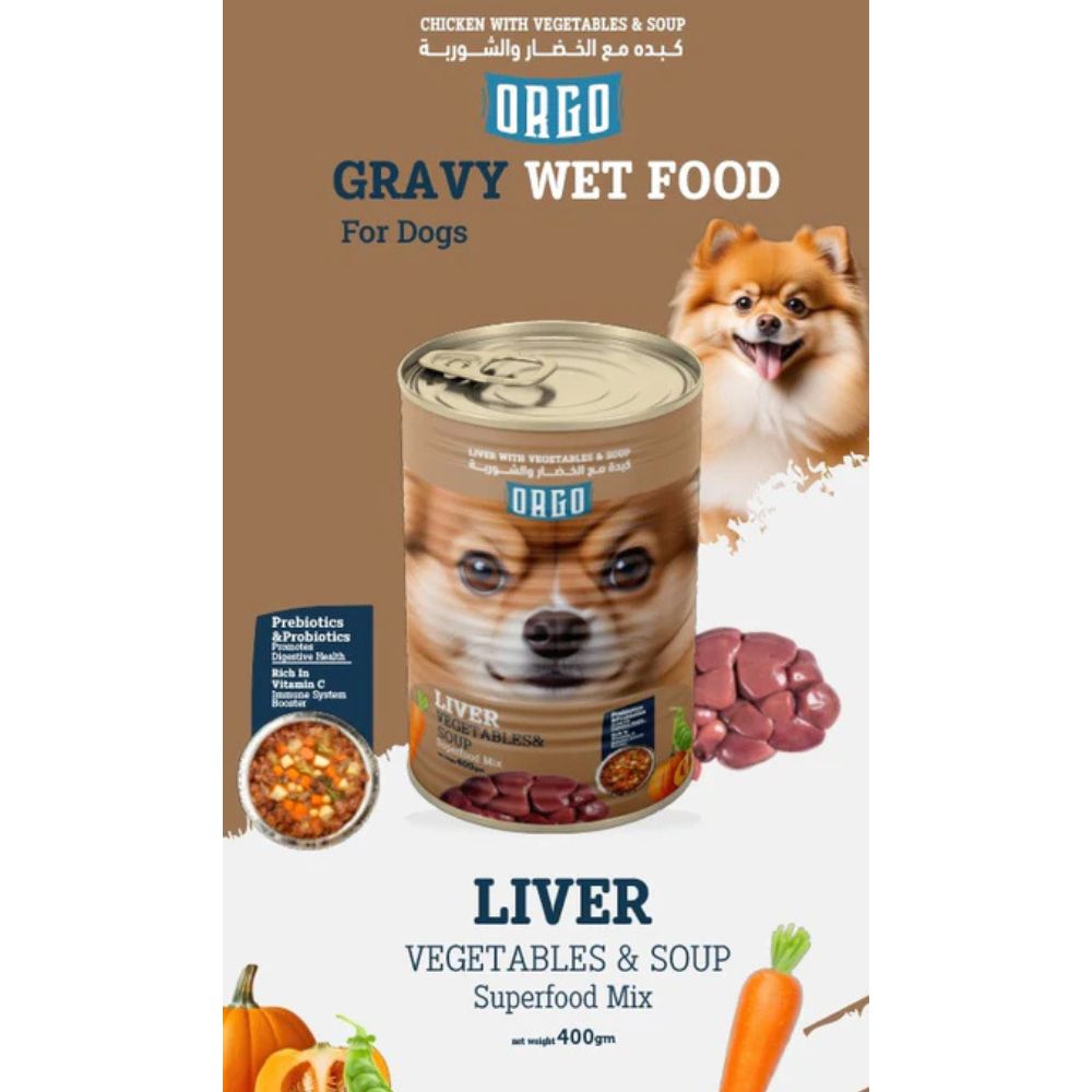 Orgo liver & vegetables with Soup – Super Food Mix – 400g