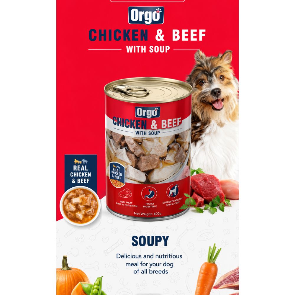 Orgo Chicken & Beef with Soup – 400g