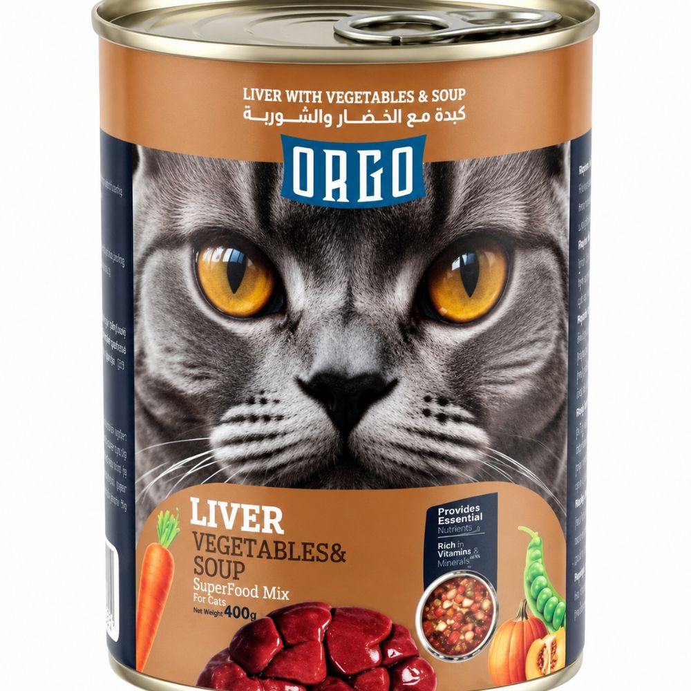 Orgo Can Food For Cat Liver With Veg & Soup 400 GM