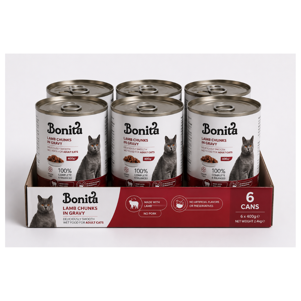 Bonita Beef-Flavored Cat Cans 400g (Pack of 6)