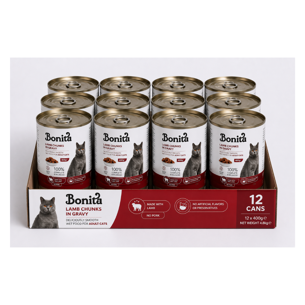 Bonita Lamb-Flavored Cat Cans 400g (Pack of 12)