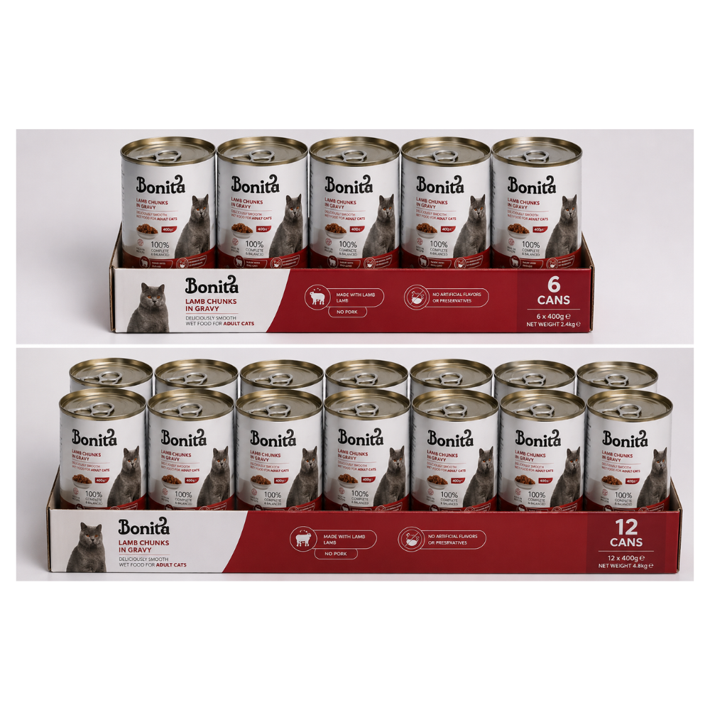 Bonita Lamb-Flavored Cat Cans 400g (Pack of 18)