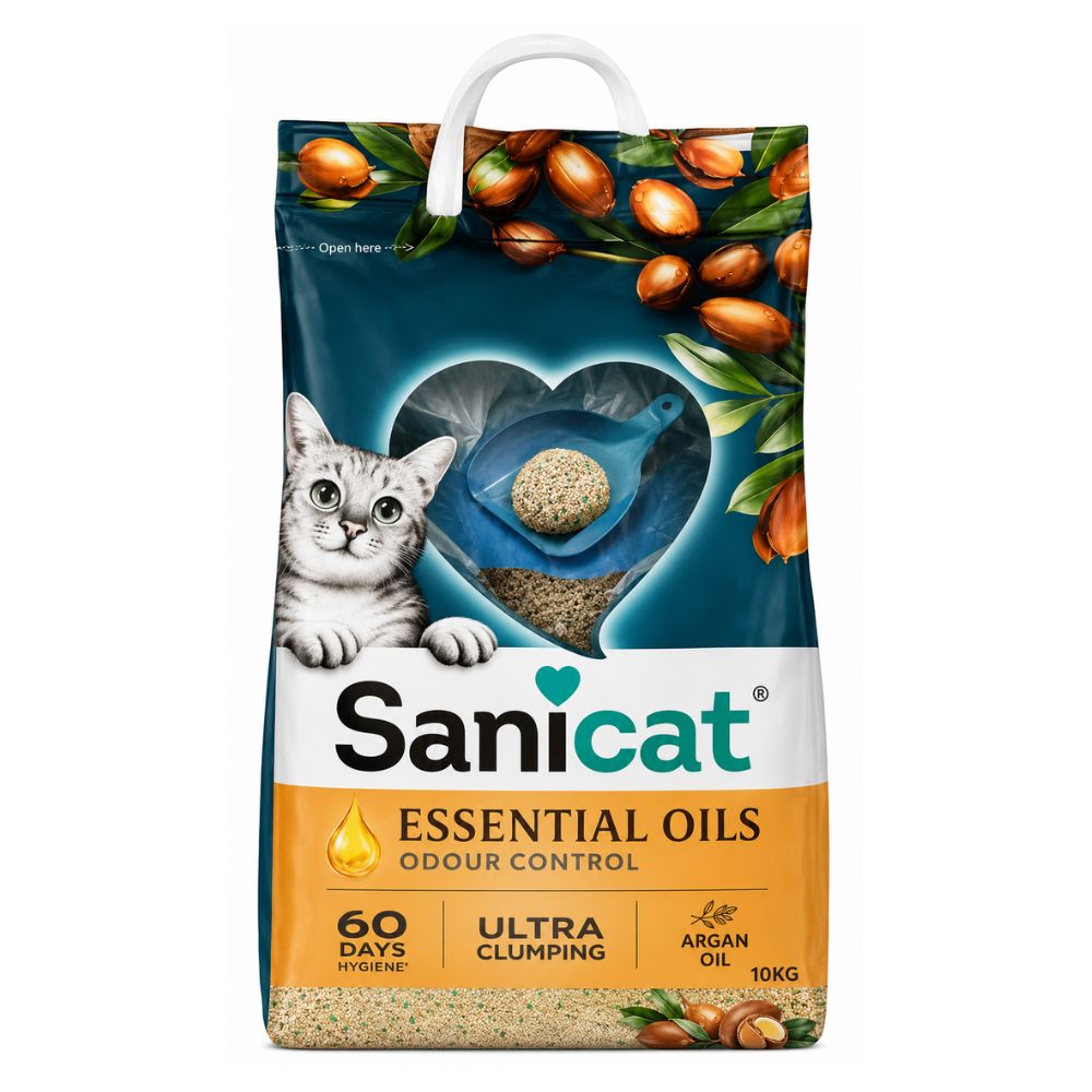 Sanicat Essential Oils – Argan Oil Clumping Litter 10Kg
