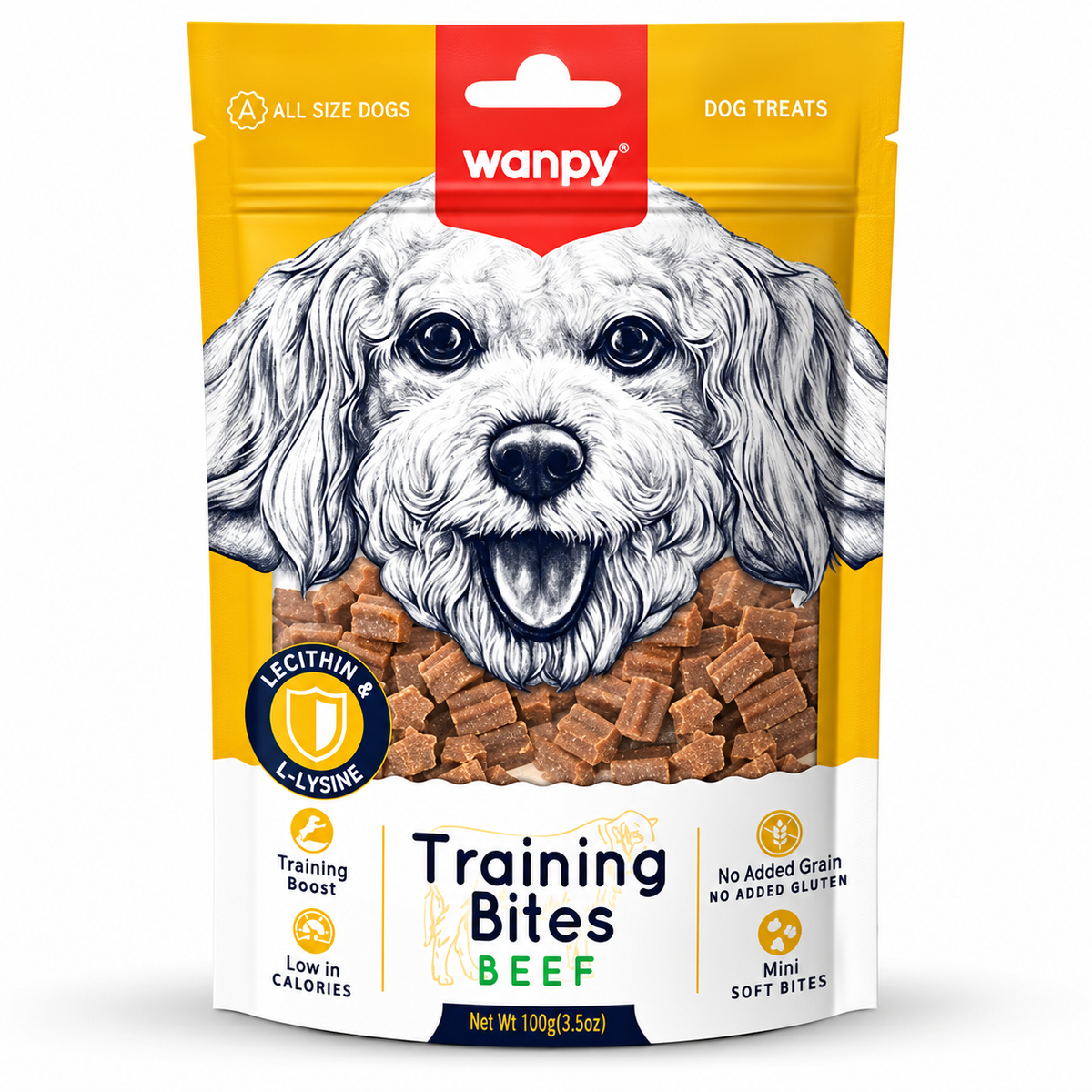 Wanpy Training Bites Beef Dog Treats – 100g