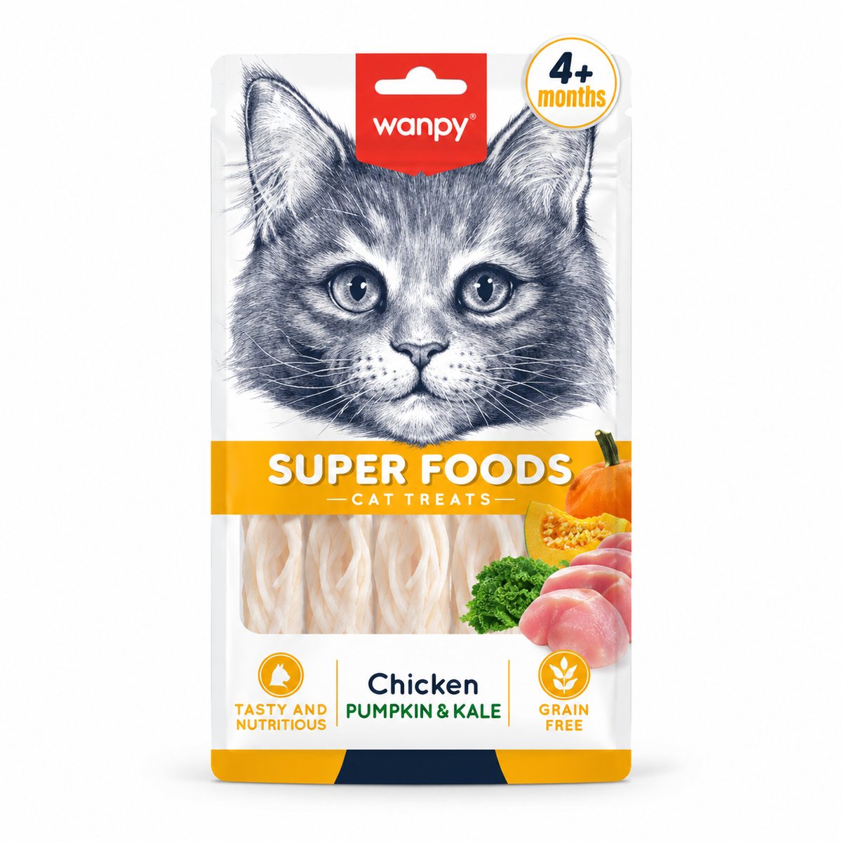 Wanpy Super Foods Chicken with Pumpkin & Kale Cat Treats