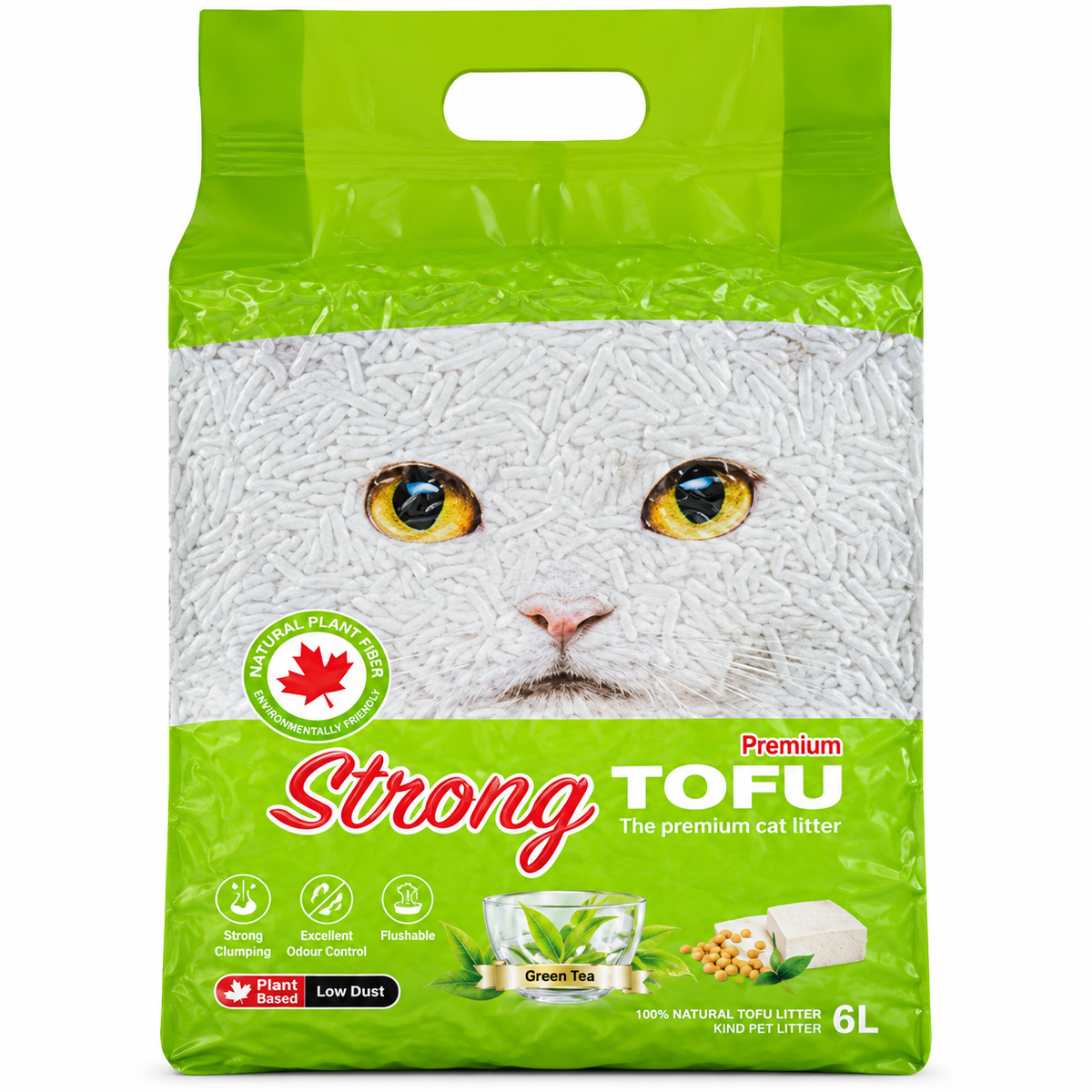 Kind Pet Strong Premium Tofu Clumping Cat Litter Green Tea Scent – 6 L