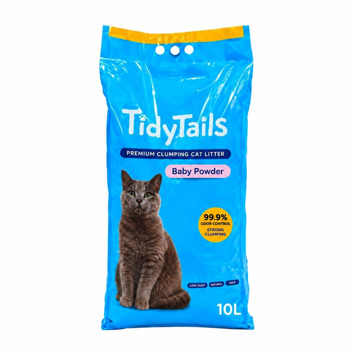 TidyTails Baby Powder Clumping Cat Litter – 10L