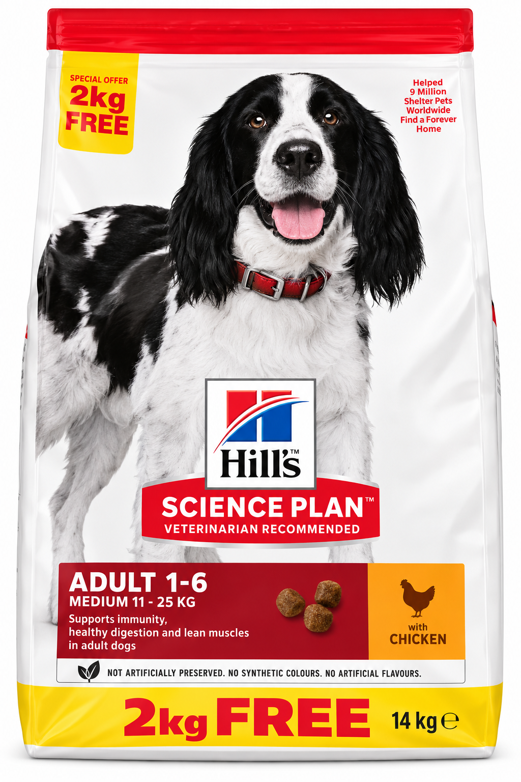 Hill’s Science Plan Adult Medium Breed Dry Dog Food with Chicken – 14 KG