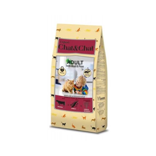 Chat & Chat Expert Adult Beef & peas 14 kg
