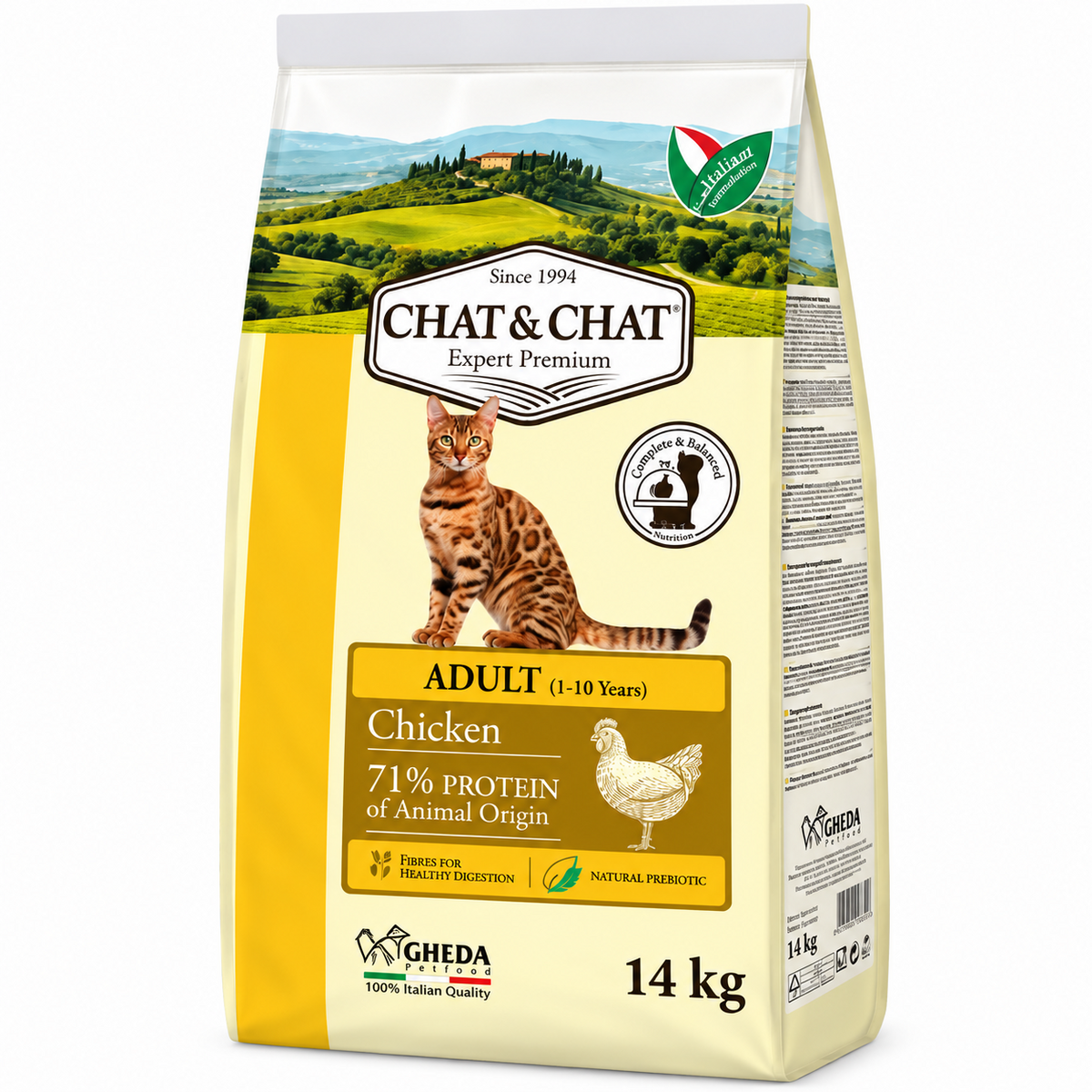 Chat & Chat Adult Dry Cat Food with Chicken – 14 KG