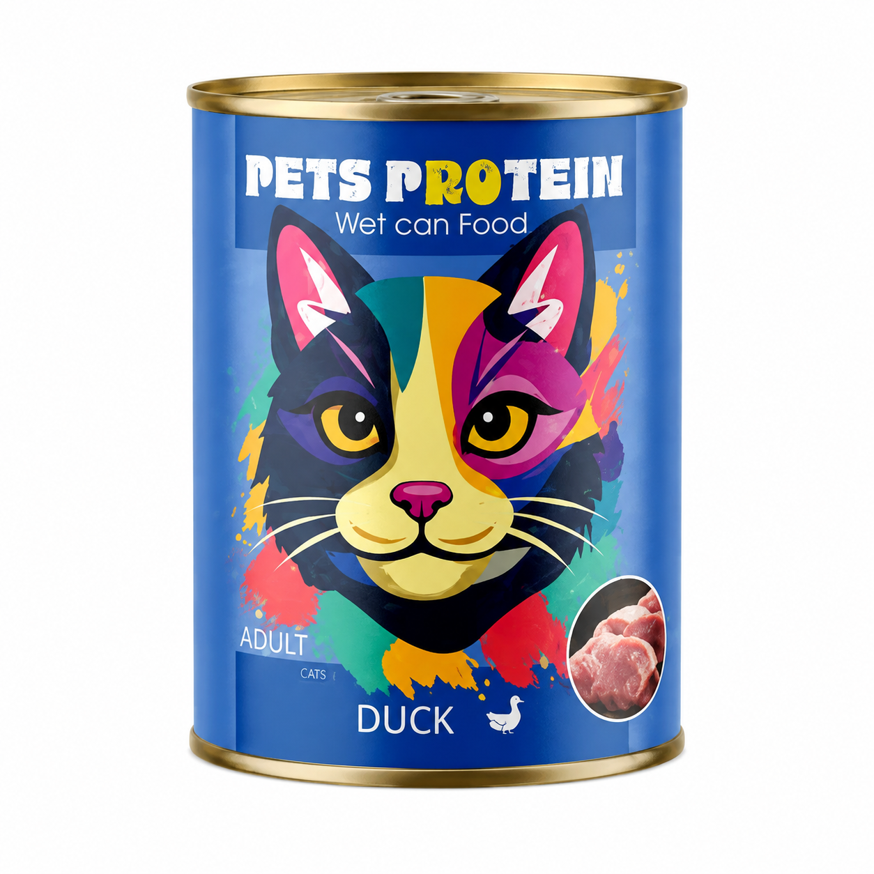 Pets Protein Wet Cat Food with Duck for Adult Cats 400g