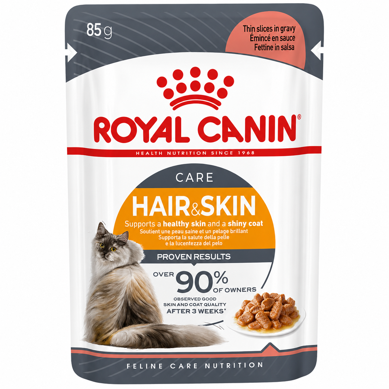 Royal Canin Hair & Skin Care Wet Cat Food in Gravy 85g