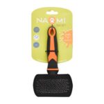 Naomi Pet Fur Care Brush - Black and Orange