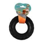 Solay Black Rubber Tire-Shaped Dog Chew Toy