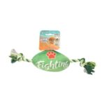 Solay Green Flying Disc Dog Toy with Rope