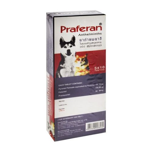 Praferan Anthelmintic Tablets for Pet Deworming