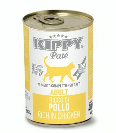 Kippy Pate Adult Cat Wet Food Cans with Chicken and Rice 400 g