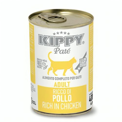 Kippy Pate Adult Cat Wet Food Cans with Chicken and Rice 400 g