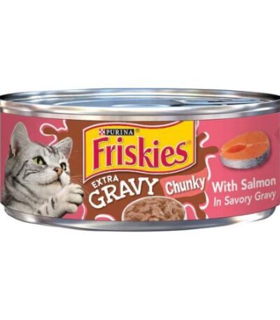 Friskies Extra Gravy Chunky With Salmon In Savory Gravy Wet Cat Food 156g