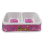 Square Melamine Double Bowl