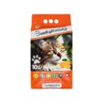 Benty Sandy Clumping Cat Litter With White Bentonite Orange and Lime Scent 10L