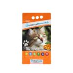 Benty Sandy Clumping Cat Litter With White Bentonite Orange And Lime Scent 5L