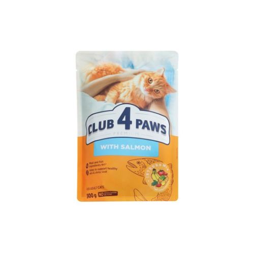 Club 4 Paws Adult Cat Dry Food with Salmon 300g