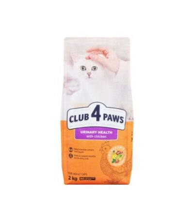 Club 4 Paws Adult Cat Dry Food with Chicken Urinary Care 2kg