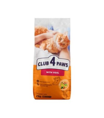 Club 4 Paws Adult Cat Dry Food with Veal 2kg