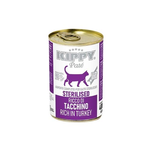 Kippy Pâté for Sterilized Cats Turkey 400g