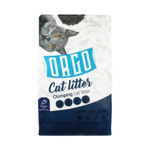 Orgo Baby Powder Scented Clumping Cat Litter 10L