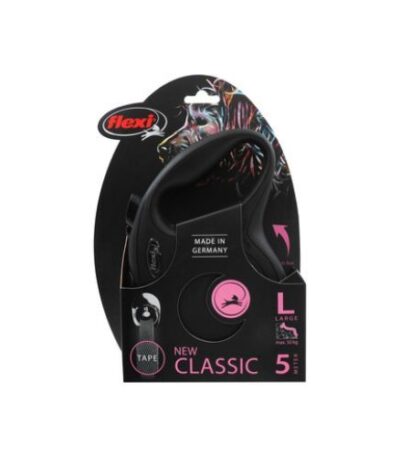 Flexi Classic Retractable Dog Leash 5m Tape Size L For Dogs Up to 50kg