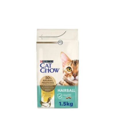 Purina Cat Chow Hairball Control Dry Food with Chicken – 1.5 kg