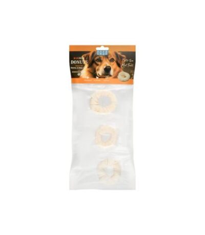 Orgo Rawhide Donut Chew Treat for Dogs – Small Size, White
