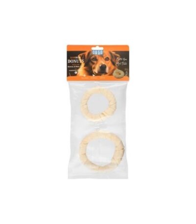 Orgo Rawhide Donut Chew Treat for Dogs – Large Size, White